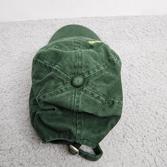 Cabelas Baseball Cap Green Adjustable Hat Embroidered Yellow Logo Strap back - Picture 2 of 5